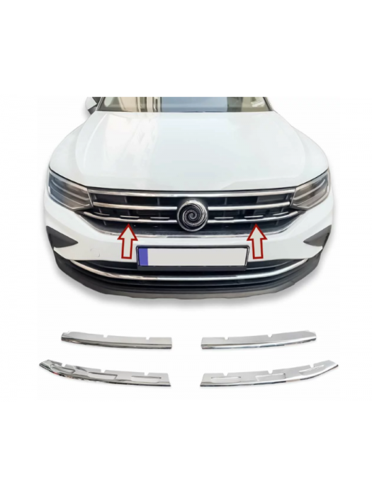 Nerezové lišty do masky Volkswagen Tiguan 2 (facelift)